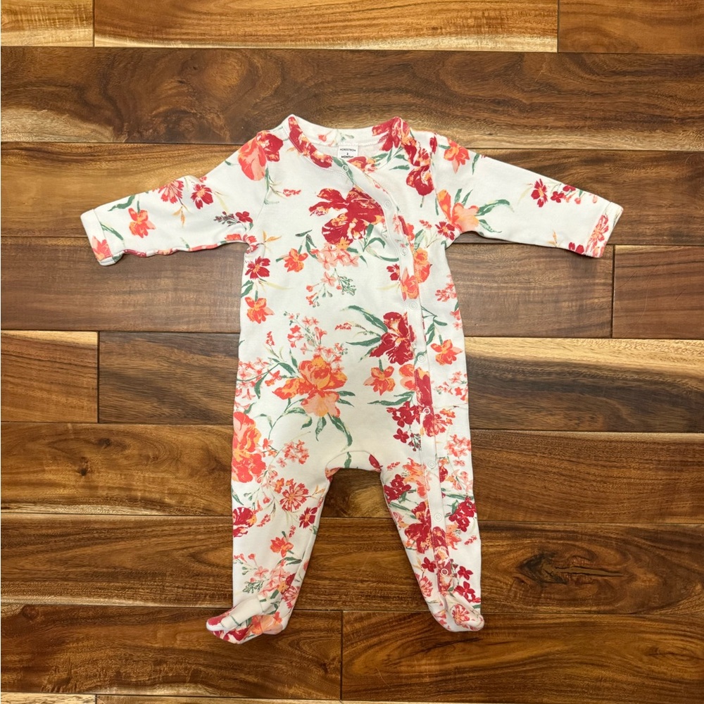 Nordstrom Floral Kids One Piece - Red and Green